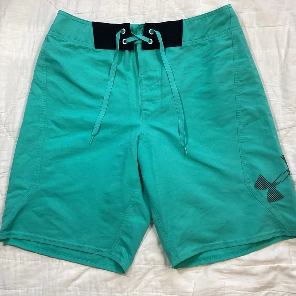 Mens Under Armour Mania Board Shorts Gazebo Green 31.